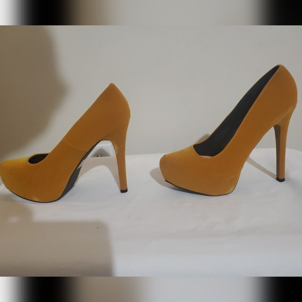 Mustard Suede platforms